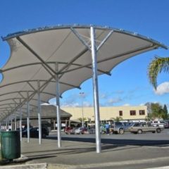 Tensile Walkway Covering Structure